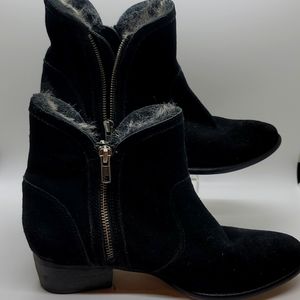 🍓Seychelles sz 8 Black fur lined booties